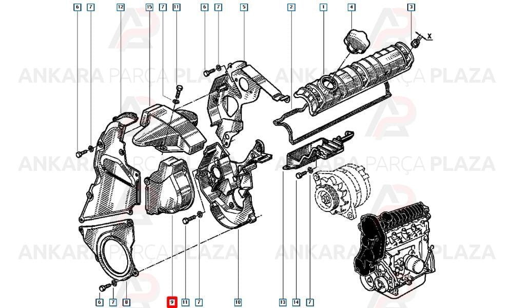 Renault Megane I Кожух грм Рено Кангу 1.9 дизель, Megane I 1996-1999 (1.9 DCI F9Q)  новая SH-8464 8200748337