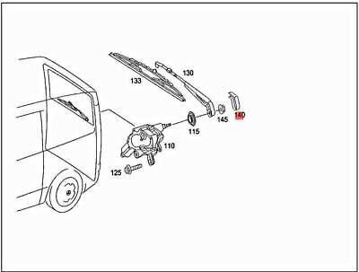 Mercedes Benz VITO W639 Крышка поводка стеклоочистителя НОВАЯ  SH-8474 Vito/Viano-(639) 2003-2014 (ЗАДНЯЯ 0008211833 A0008211833)