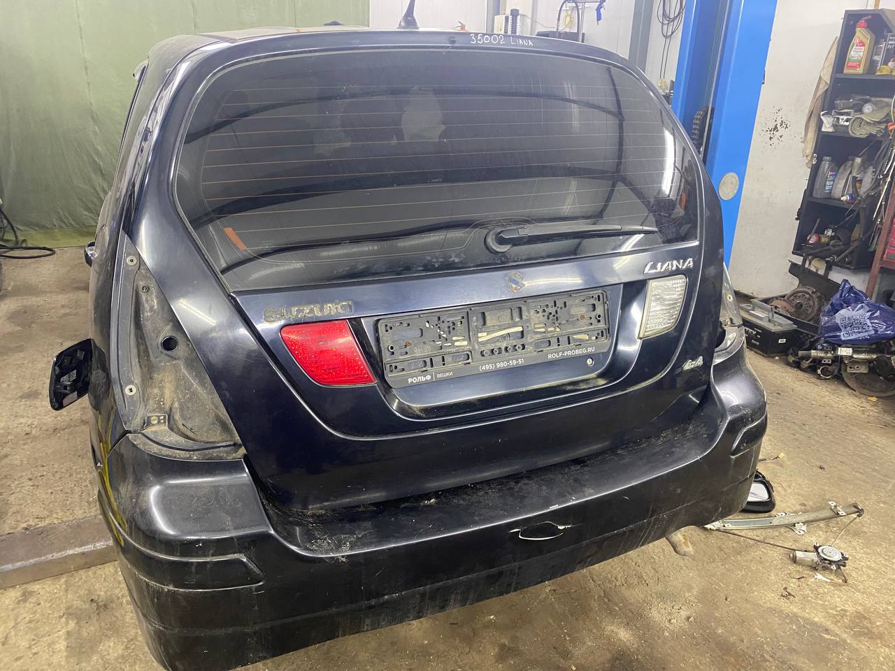 Suzuki Liana Крышка багажника . Дверь багажника со стеклом Suzuki Liana хэтчбек (черная). Цена указана за голую дверь со стеклом 6910054822
