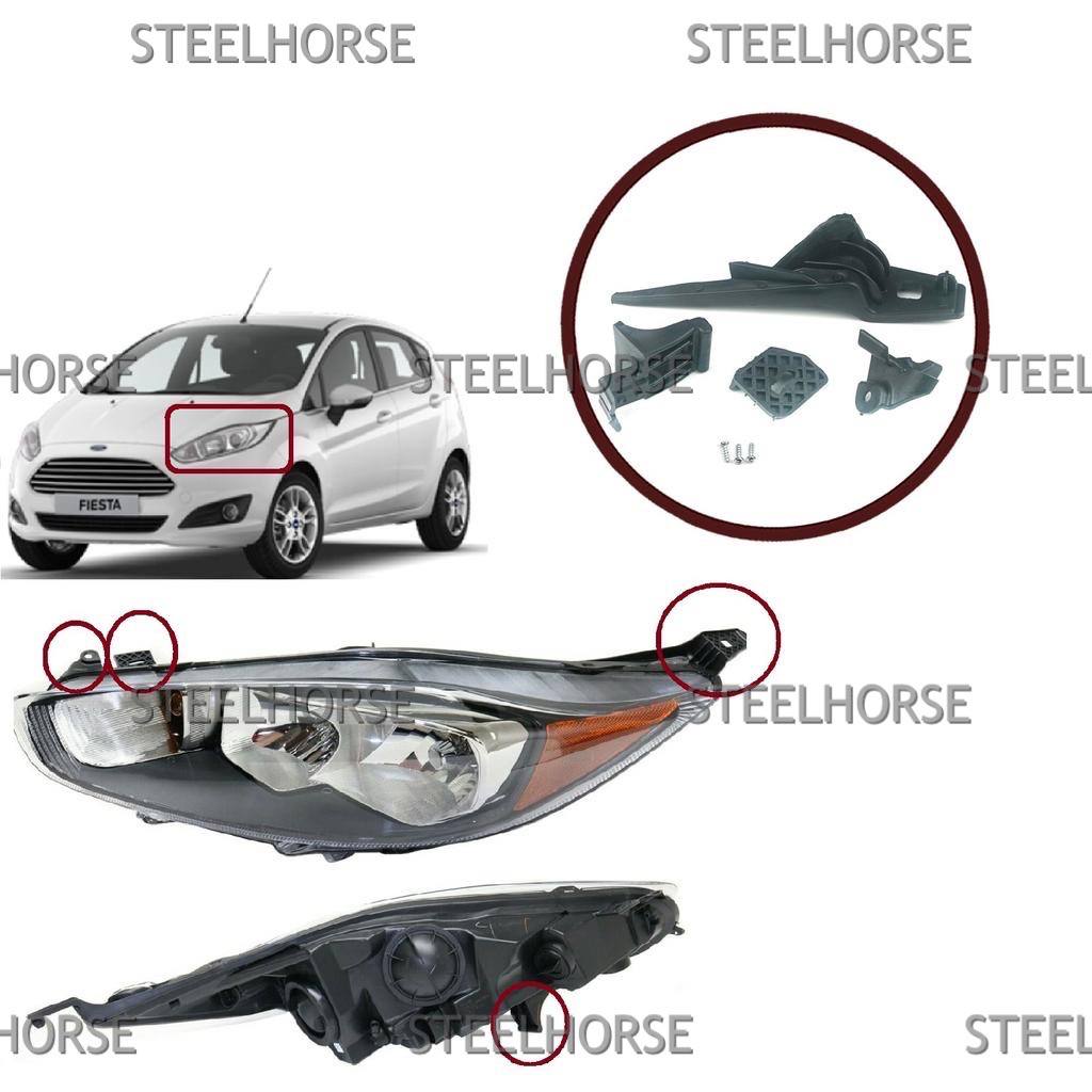 Ford Fiesta 2008-2019 Кронштейн фары левой (к-кт) Ford Fiesta 2013-2019 1857449; 1889780; 1895784 EH-406033