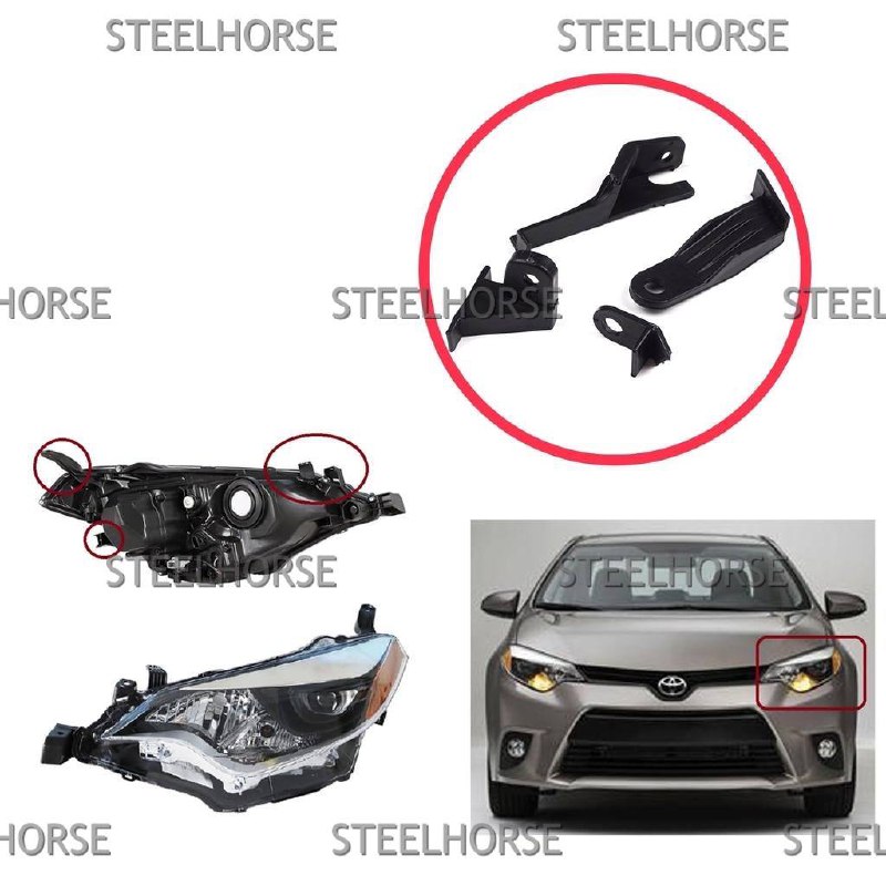 Кронштейн фары левой (к-кт) Toyota Corolla E180 2013- 8117002L50; 8119402090; 8119402100; 8119402110; 8119402120; 8119402130; EH-406031