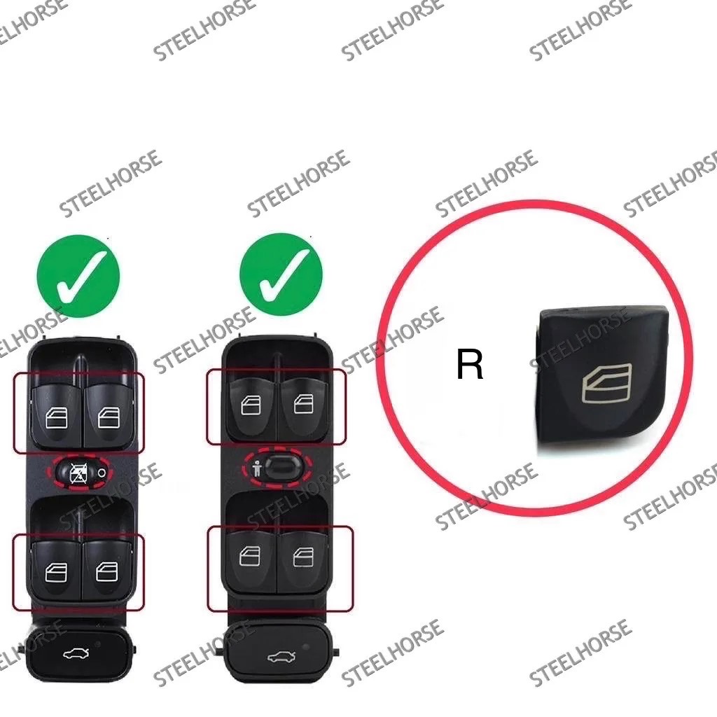 Mercedes Benz W203 Крышка кнопки блока стеклоподъемников (правая) Mercedes W203; W209 A2038200110; A2038210679; A2098203410; A2098203610 MH-9334