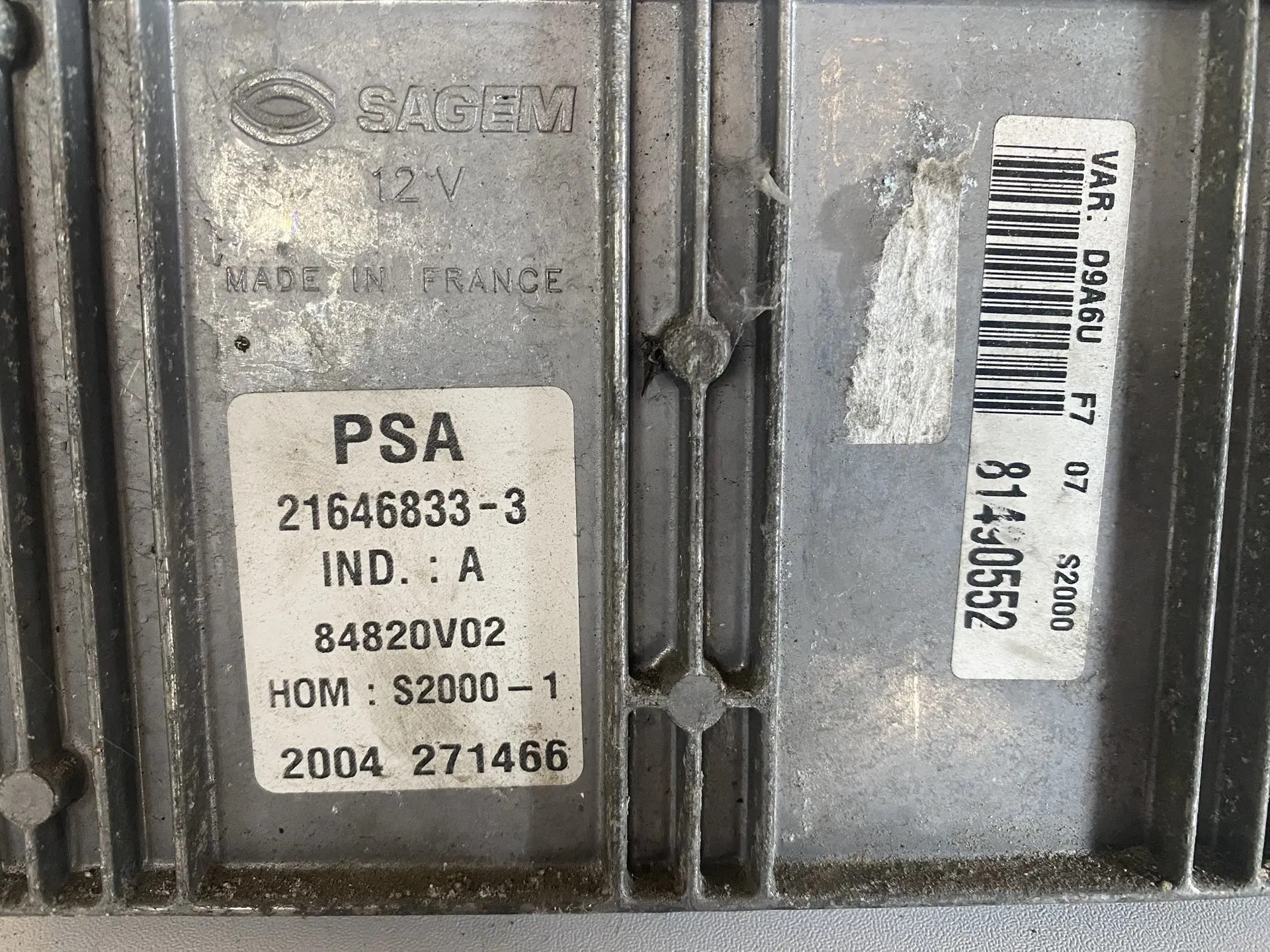 Peugeot 406 Блок управления двигателем Peugeot 406 1.8 АКПП 2002 9645073680; 644674980 1938XJ