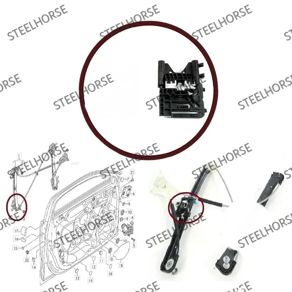 Audi A3 [8V] 2013-2020 Стеклоподъемник (ремкомплект) передний левый (кронштейн) Audi A3 2012-2021 8V4837461 YH-10049