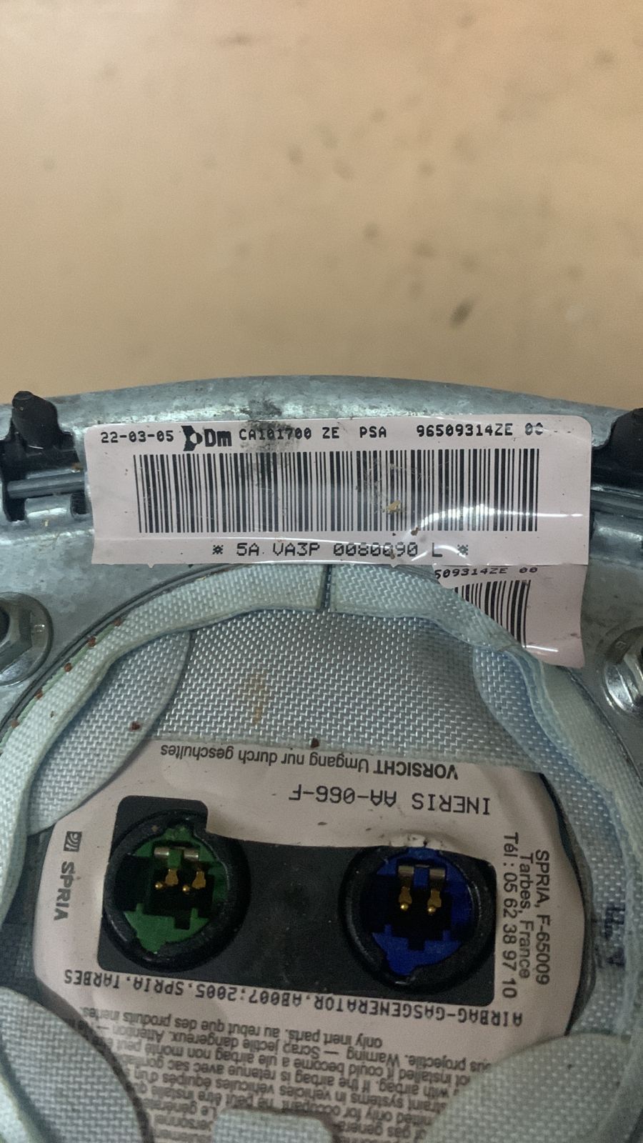 Citroen C5 2004-2008 Подушка безопасности водителя в рулевое колесо Citroen C5 2004-2008 8766528  96509314ZE