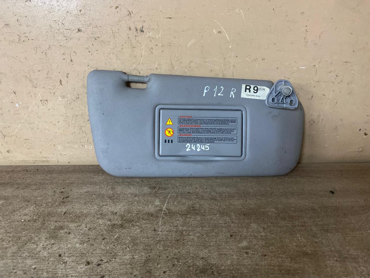 Nissan Primera P12 (2002-2007) Козырек солнцезащитный Primera P12E 2002-2007 (ПРАВЫЙ 96400AV720)