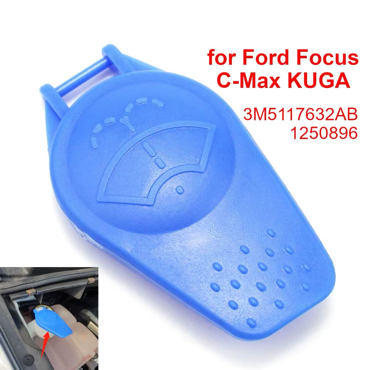 Ford Kuga Крышка бачка омывателя НОВЫЙ CH-8438 C-MAX 2003-2010  Kuga 2008-2012  XF 2007-2015 Mondeo IV 2007-2015 (3M5117632AB 1250896 C2P5559)
