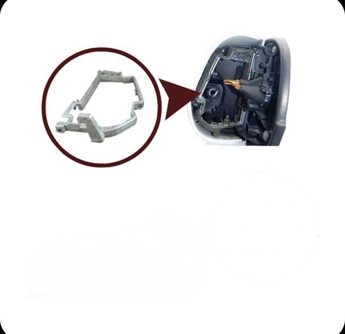 Ремкомплект левого зеркала Mercedes W210;W202;W140;R129 новый аналог MH-8671 (Турция) A2108106316;A2108105716; A2108106516 ; A1408101716 (без автоскладывания)