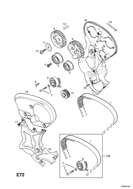 Opel Astra H - Family Кожух ГРМ Opel Astra; Vectra;; Corsa. X16XE; X14XE Новый аналог для 90536622 5638014; S-352081