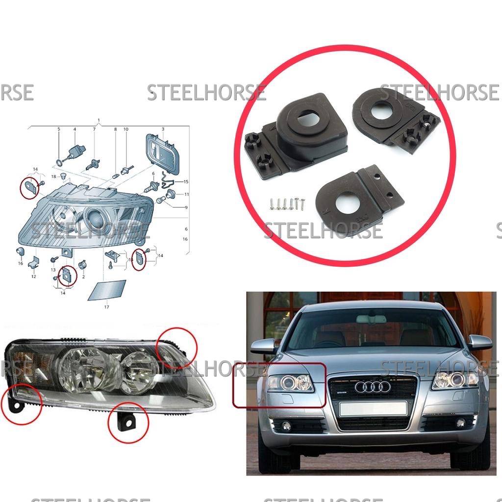 Audi A6 [C6,4F] Кронштейн фары правой (к-кт) Audi A6 (C6) 2004-2008 4F0998122 EH-405041