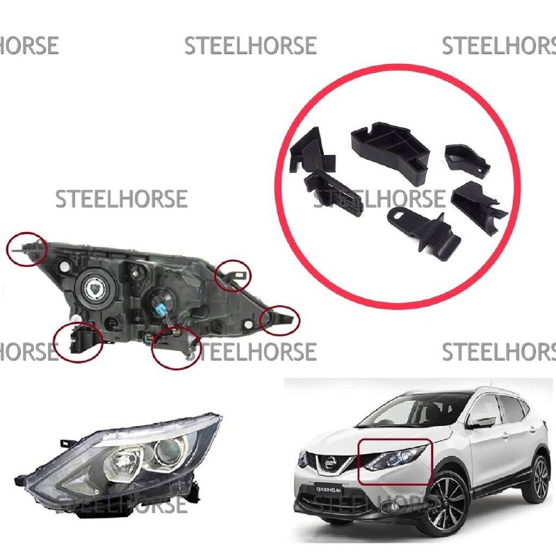 Nissan QASHQAI (J11) () Кронштейн фары левой (к-кт) Nissan Qashqai 2014-2022 260604EH1A; 260604EH0A EH-406059