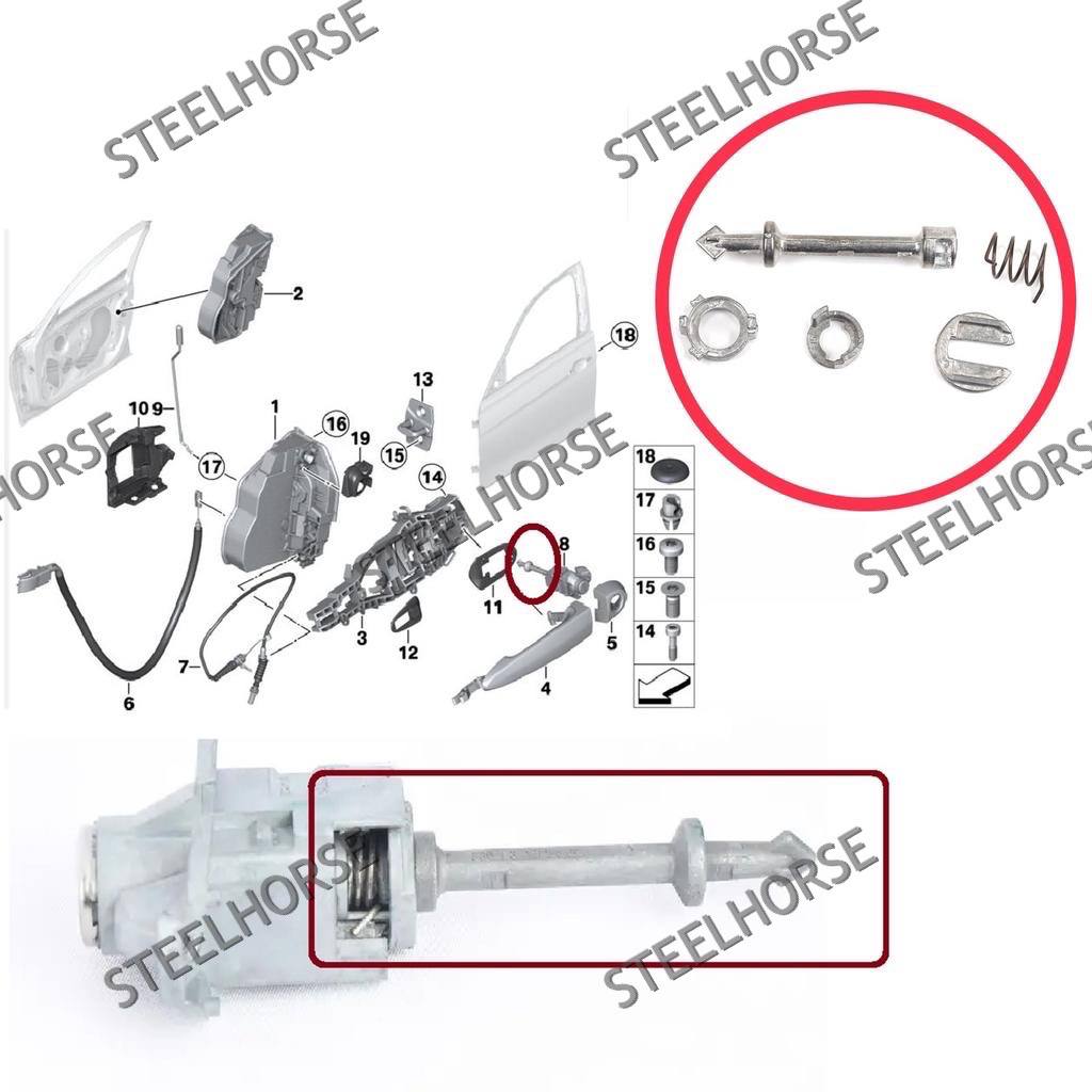 BMW 3-serie F30-F31-F80 2011-2020 Ремкомплект личинки двери (левый) BMW X3; F30; F31 2011-2018 51217310733 MH-9245