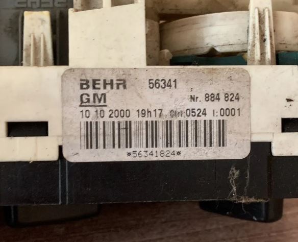 Opel Astra G Блок управления печкой  Astra G 1998-2005;Zafira (F75) 1999-2005 (C КОНДИЦИОНЕРОМ BEHR )