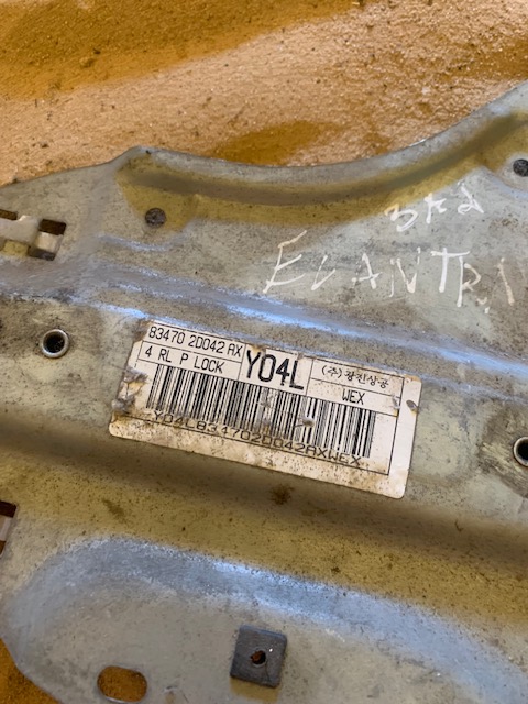 Hyundai Elantra 2000-2010 Стеклоподъемник электр. задний левый для Hyundai Elantra 2000-2005   (834702D042AX; 834012D010) цена без внутр ручки!